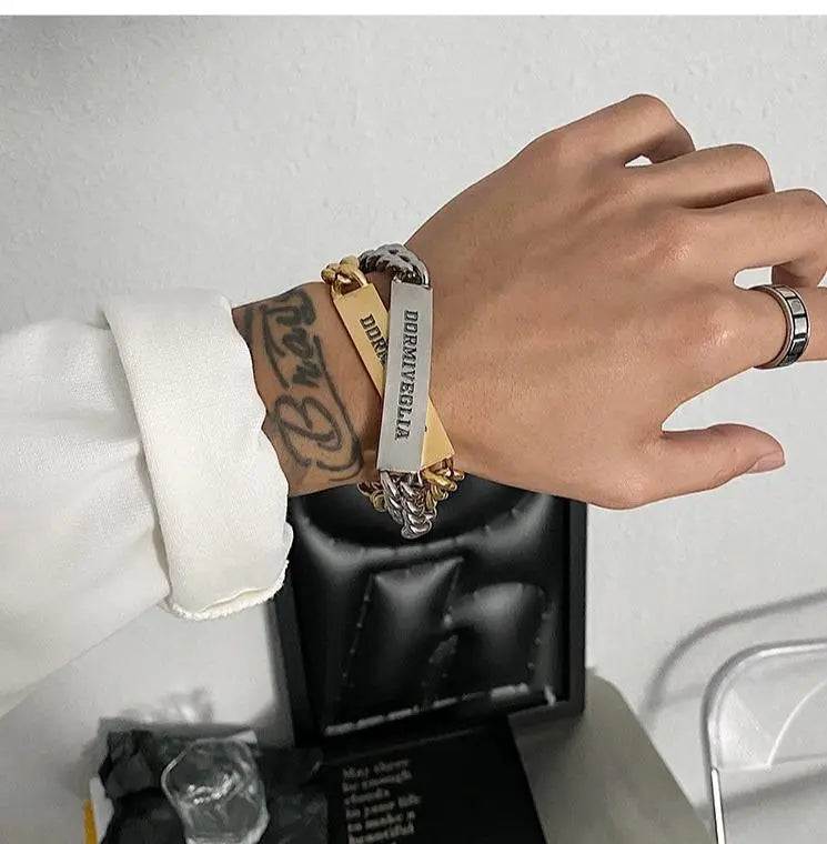 Hip-Hop Style Lettering Bracelet ArtsKoreanMan