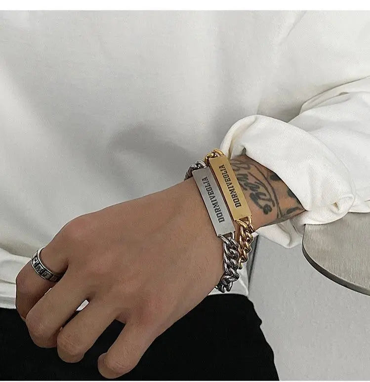 Hip-Hop Style Lettering Bracelet ArtsKoreanMan