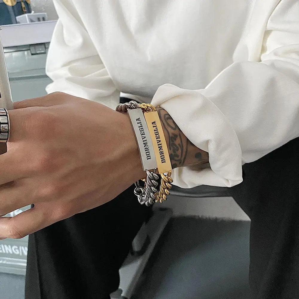 Hip-Hop Style Lettering Bracelet ArtsKoreanMan