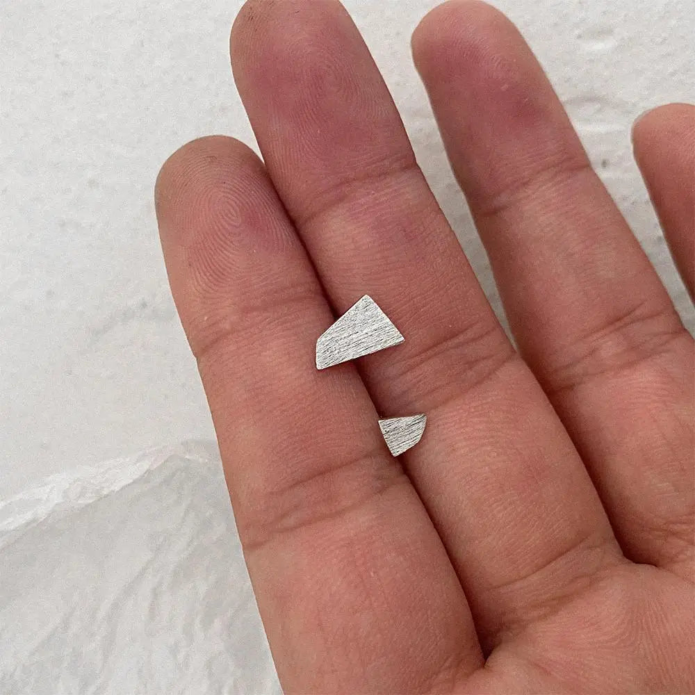 Irregular Geometric Ear Studs ArtsKoreanMan