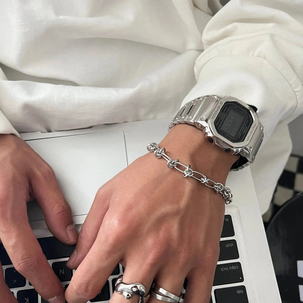 Knotted Metal Bracelet ArtsKoreanMan