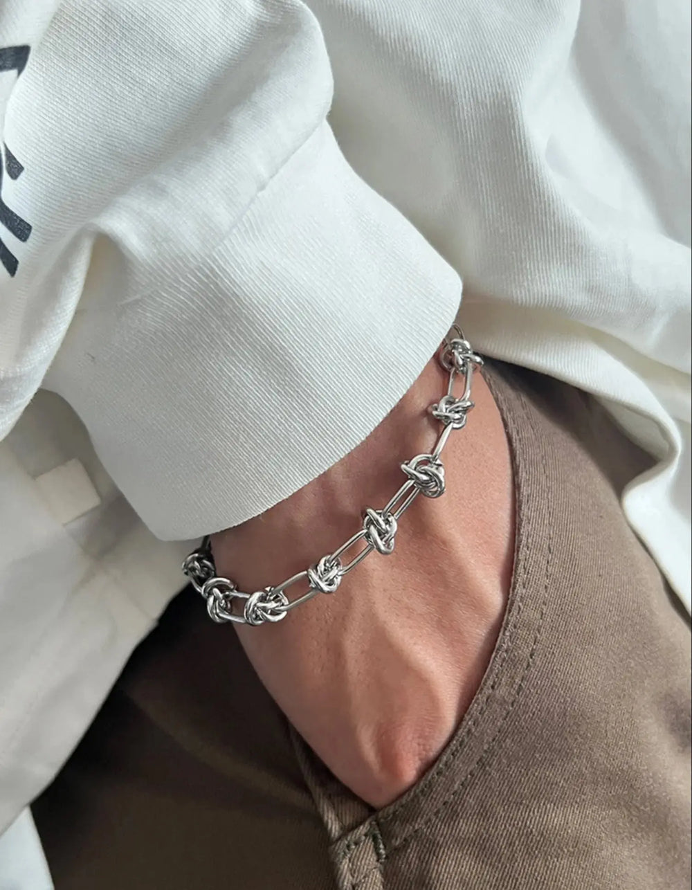 Knotted Metal Bracelet ArtsKoreanMan