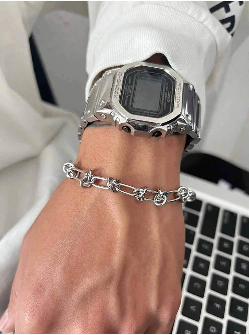 Knotted Metal Bracelet ArtsKoreanMan