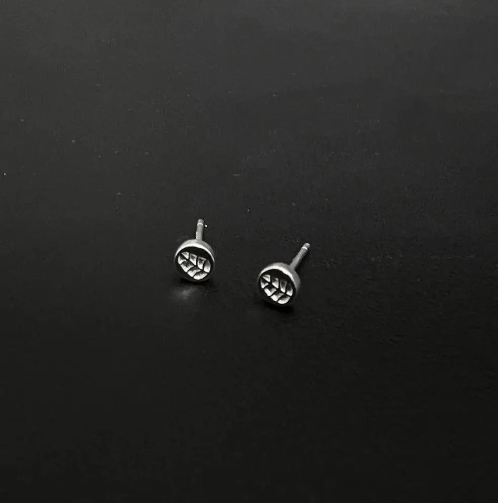 Leaf Print Stud Earrings ArtsKoreanMan