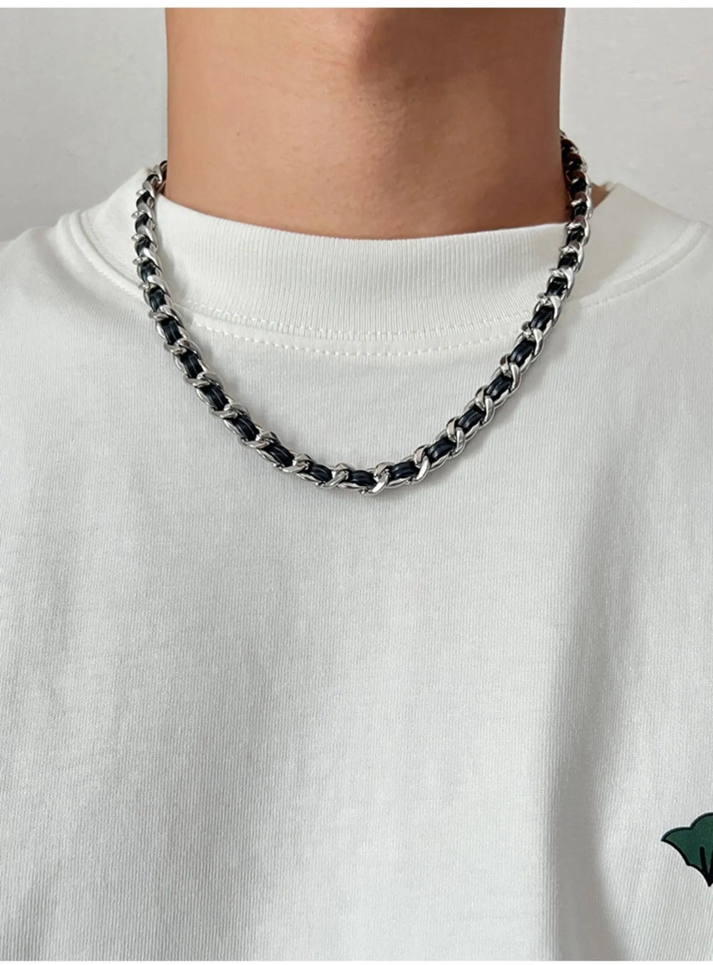 Leather Braided Cuban Chain ArtsKoreanMan