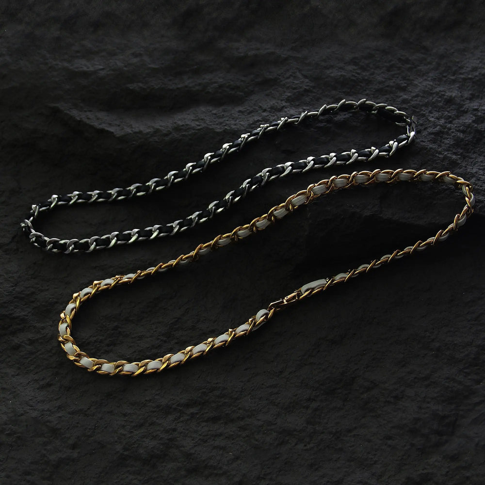 Leather Braided Cuban Chain ArtsKoreanMan