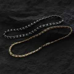 Leather Braided Cuban Chain ArtsKoreanMan