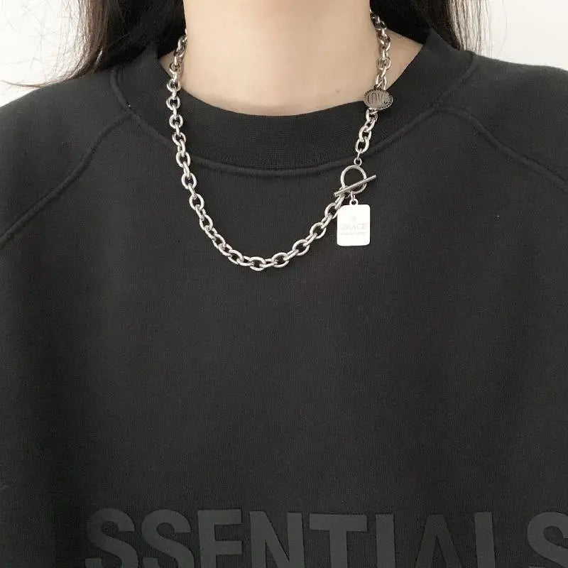 Letter Hip Hop Style Necklace ArtsKoreanMan