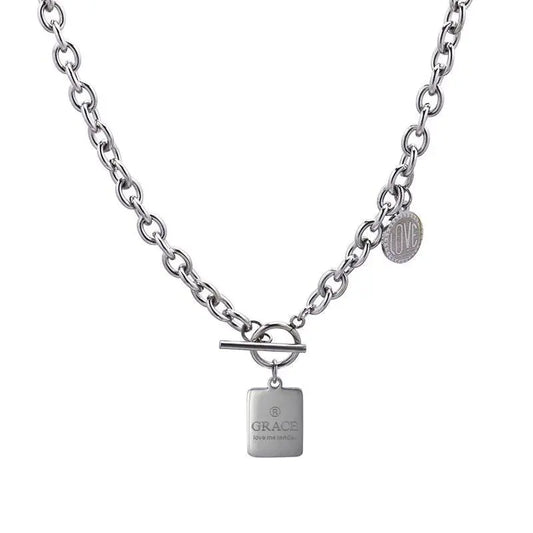 Letter Hip Hop Style Necklace ArtsKoreanMan