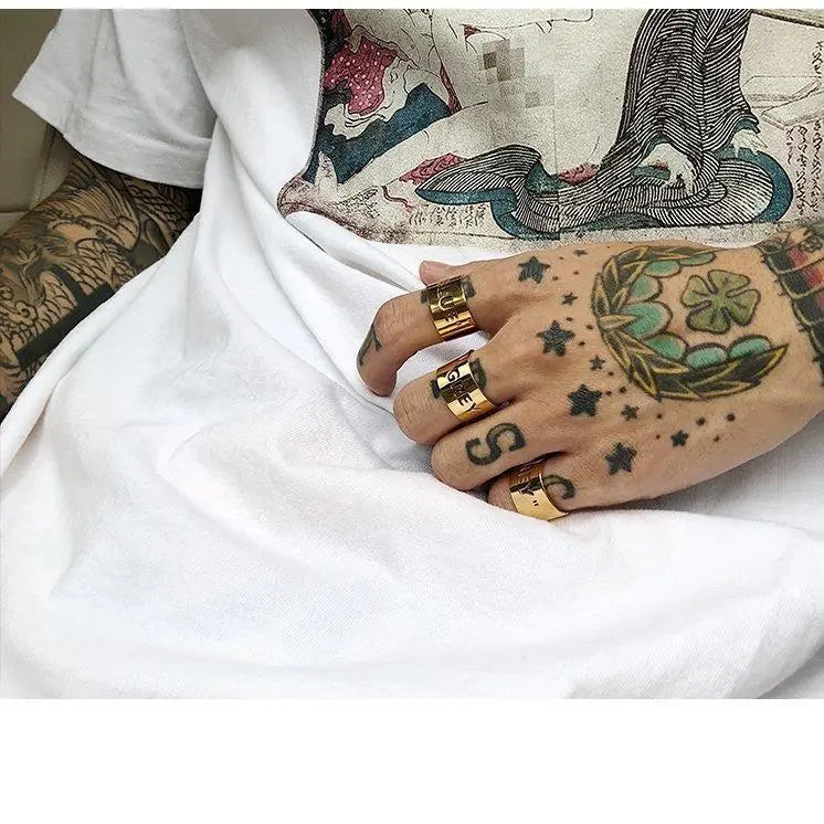 Letter Design Ring ArtsKoreanMan