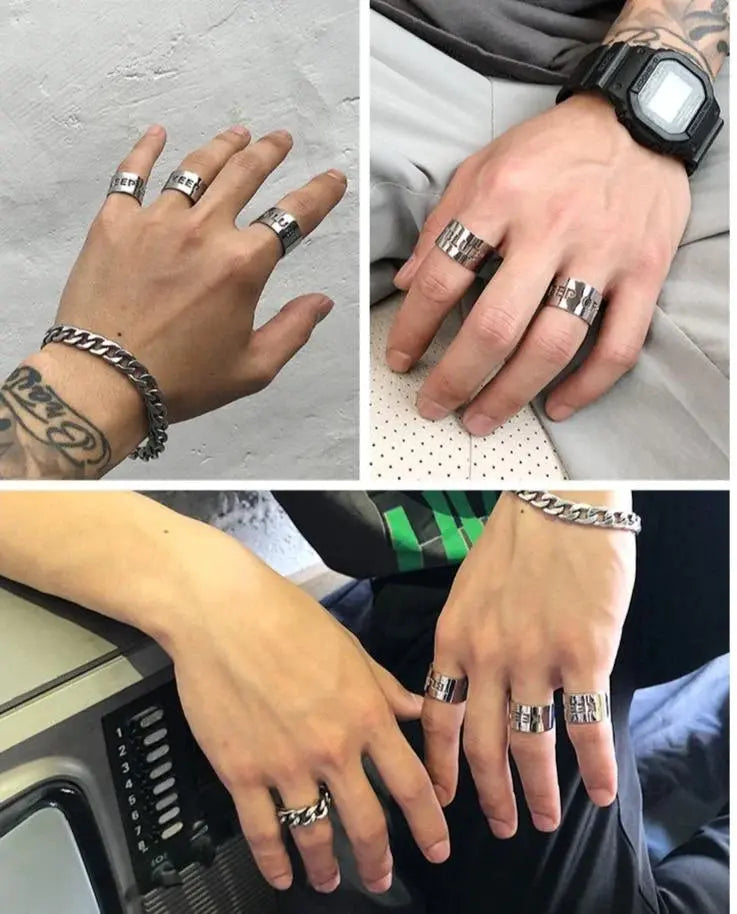 Letter Design Ring ArtsKoreanMan