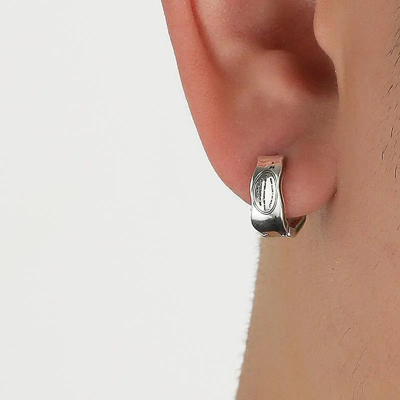 Lettering Hoop Earrings ArtsKoreanMan