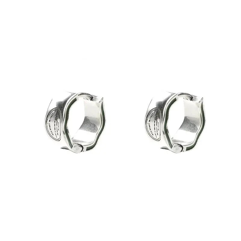 Lettering Hoop Earrings ArtsKoreanMan