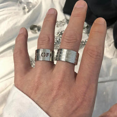 Letters Design Ring ArtsKoreanMan