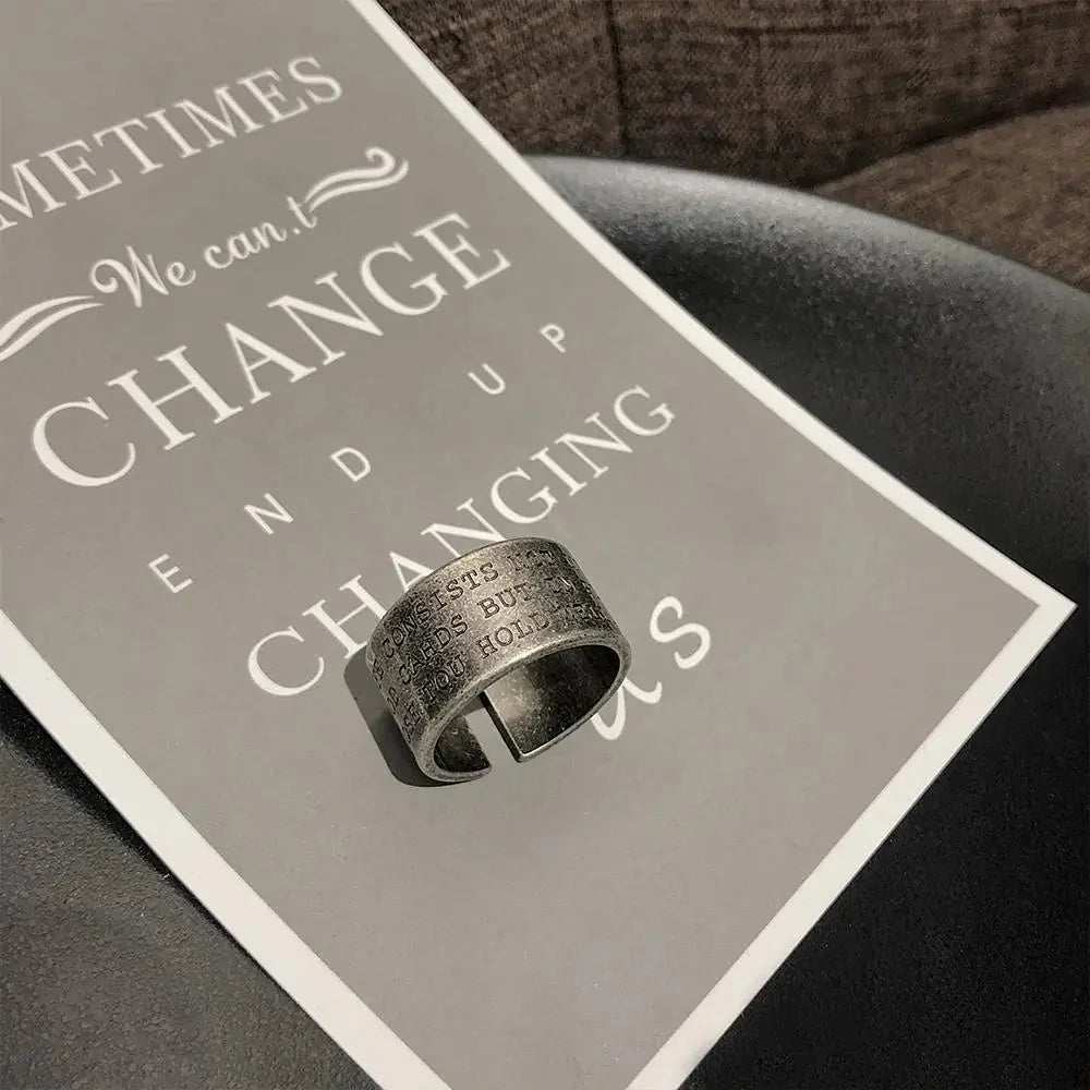 Letters Design Ring ArtsKoreanMan