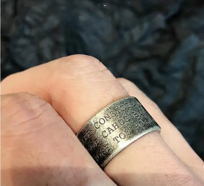 Letters Design Ring ArtsKoreanMan