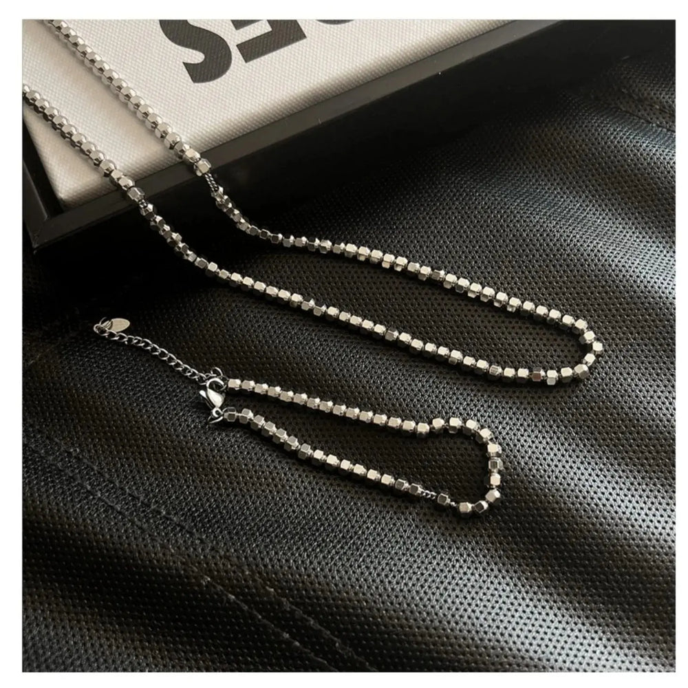 Metal Beads Stitching Necklace & Bracelet ArtsKoreanMan