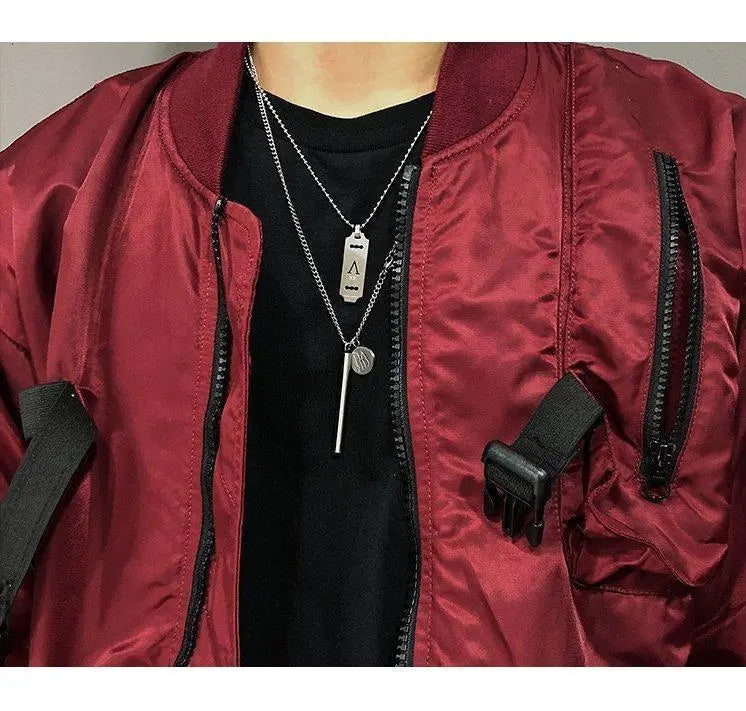 Metal Cylinder Pendant Necklace ArtsKoreanMan