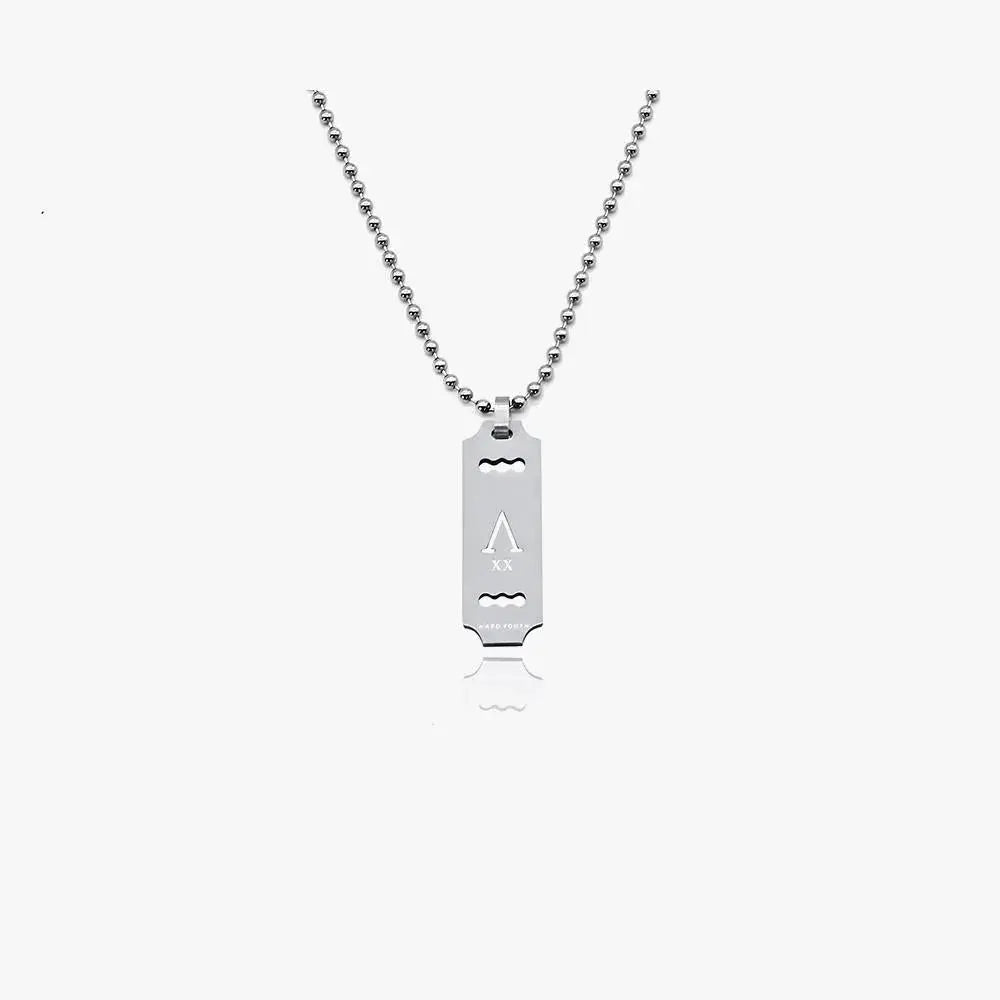Metal Cylinder Pendant Necklace ArtsKoreanMan