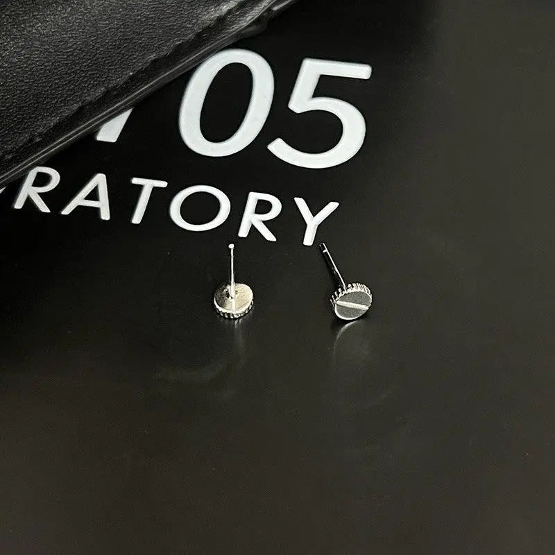 Metal Pill Stud Earrings ArtsKoreanMan