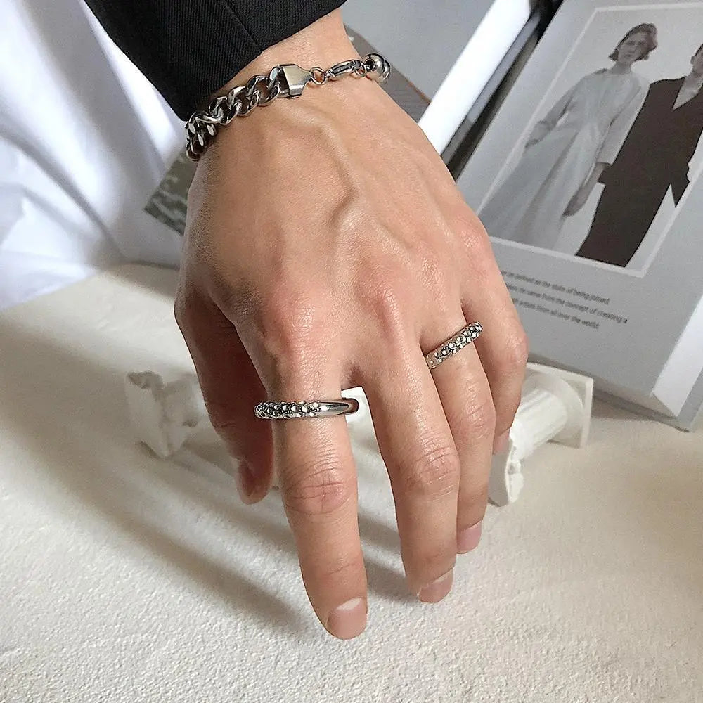 Meteorite Texture Retro Ring ArtsKoreanMan