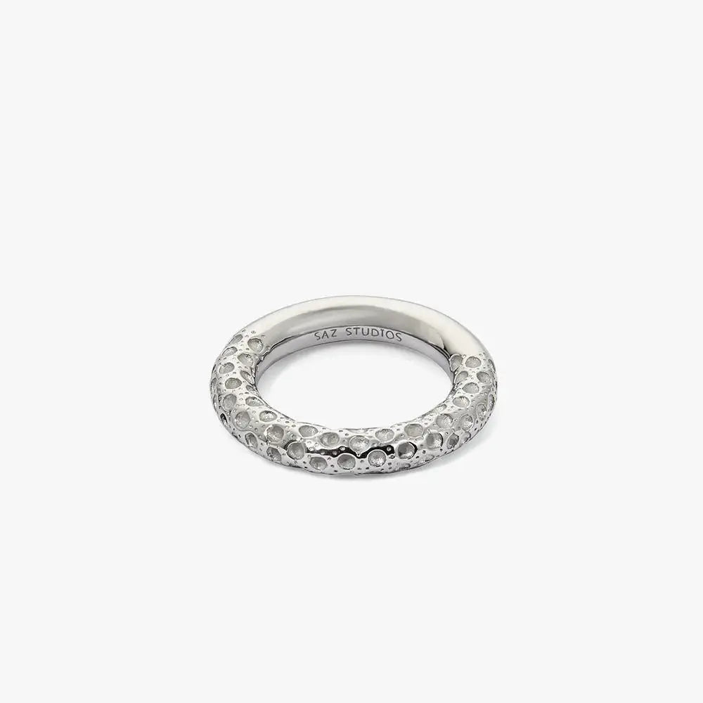 Meteorite Texture Retro Ring - ArtsKoreanMan