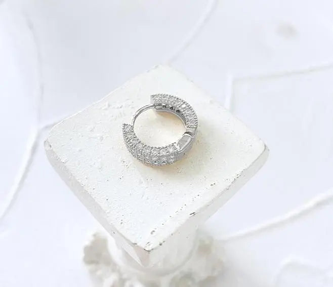 Micro-Set Zircon Hoop Earrings ArtsKoreanMan