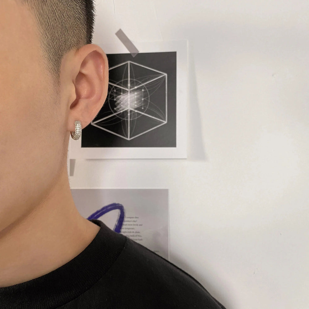 Micro-Set Zircon Hoop Earrings ArtsKoreanMan