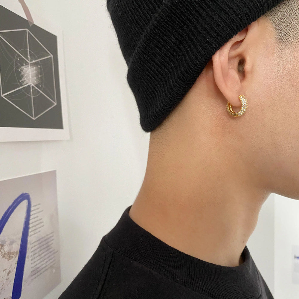 Micro-Set Zircon Hoop Earrings ArtsKoreanMan