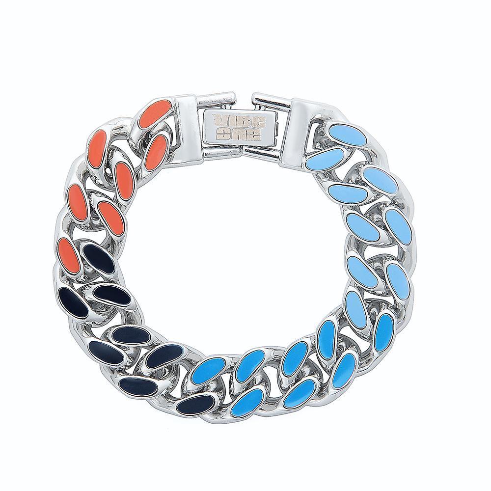 Multicolor Cuban Chain Bracelet