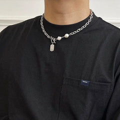 Ot Buckle Pearl Choker ArtsKoreanMan