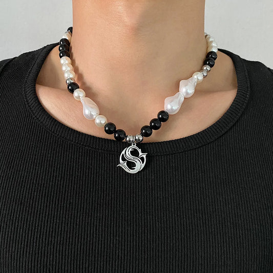 Pearl Stitching Necklace ArtsKoreanMan