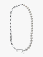 Pearl Stitching Titanium Steel Chain Necklace ArtsKoreanMan