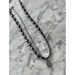 Pendant Gem Combination Leather Necklace ArtsKoreanMan