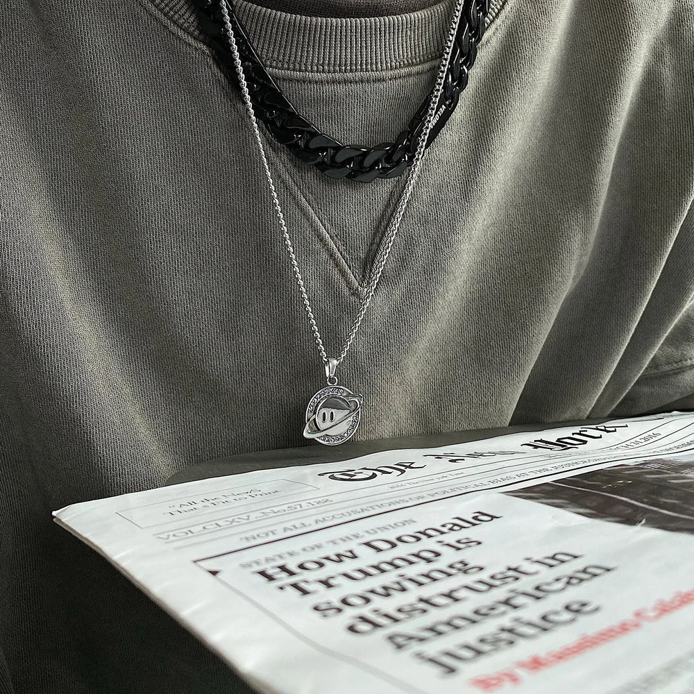 Planet Smiley Necklace ArtsKoreanMan