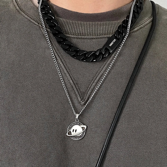 Planet Smiley Necklace ArtsKoreanMan