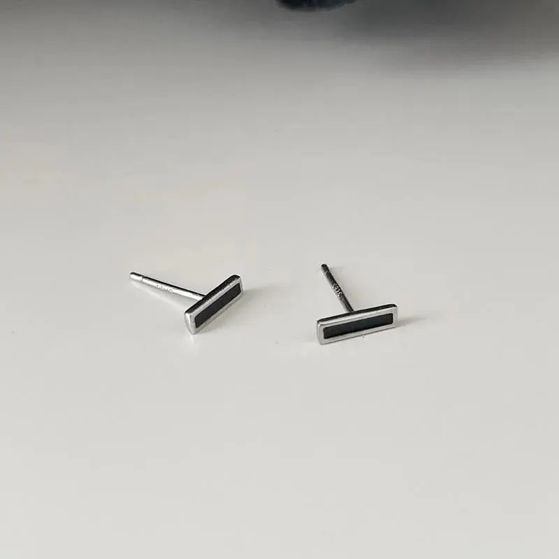 Rectangle Ear Studs ArtsKoreanMan