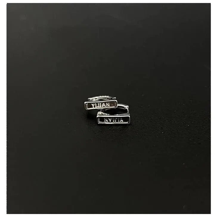 Rectangular Ear Buckle Earrings ArtsKoreanMan