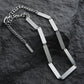 Rectangular Metal Bar Necklace ArtsKoreanMan
