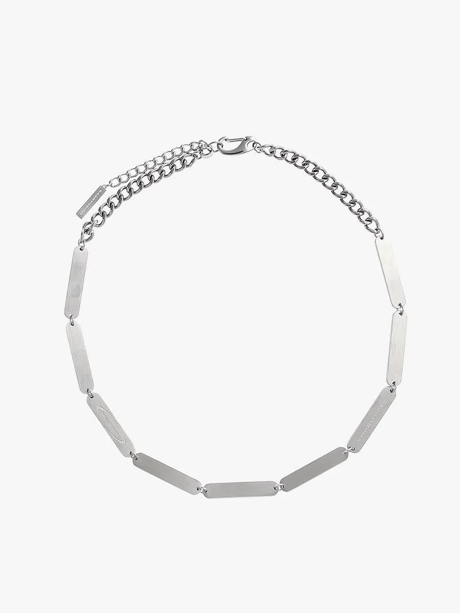 Rectangular Metal Bar Necklace