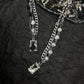 Rectangular Pendant Zircon Necklace ArtsKoreanMan