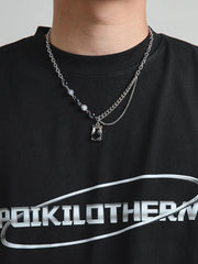 Rectangular Pendant Zircon Necklace ArtsKoreanMan