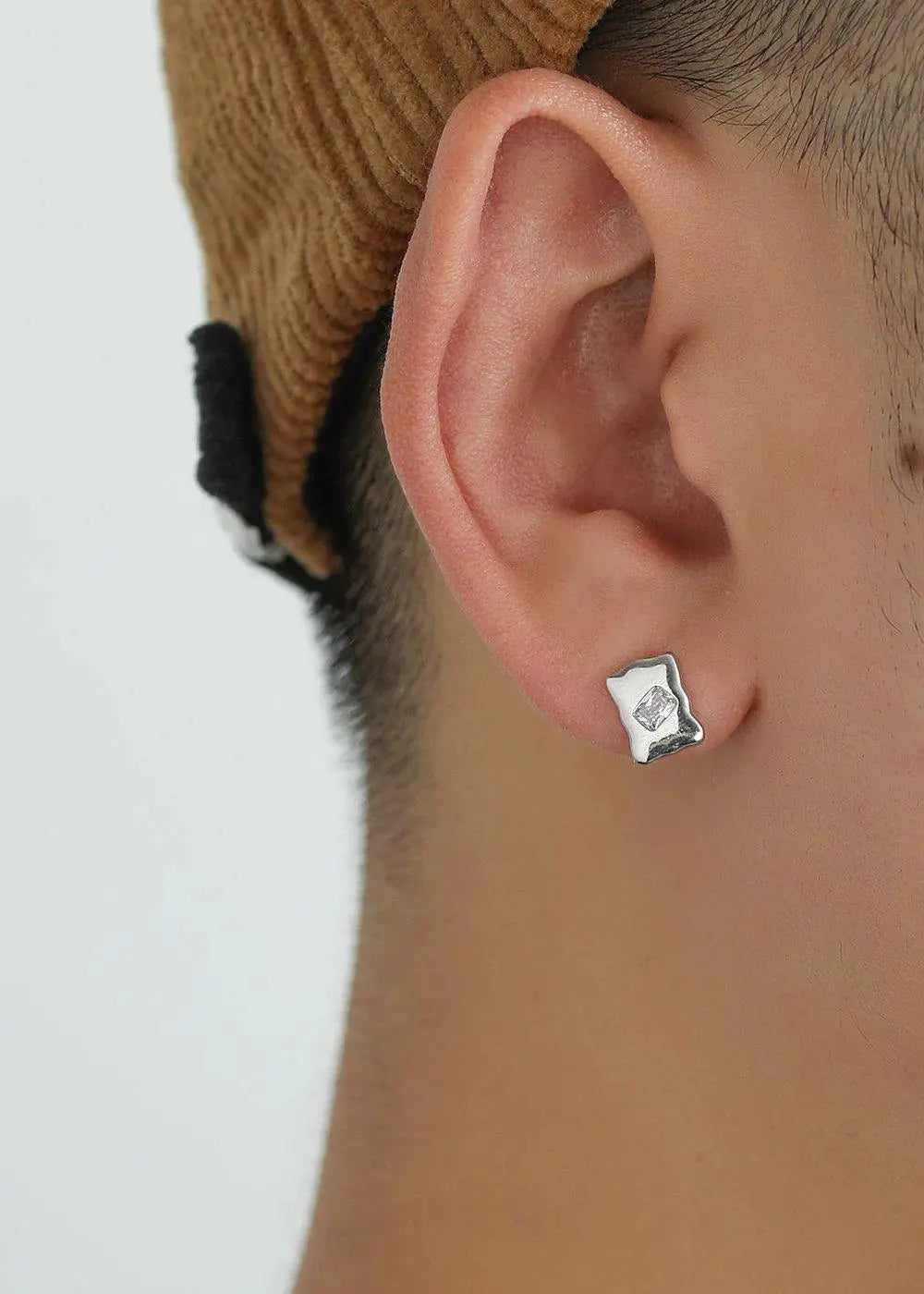 Rectangular Stud Earrings ArtsKoreanMan