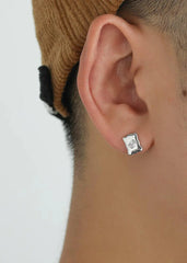 Rectangular Stud Earrings ArtsKoreanMan