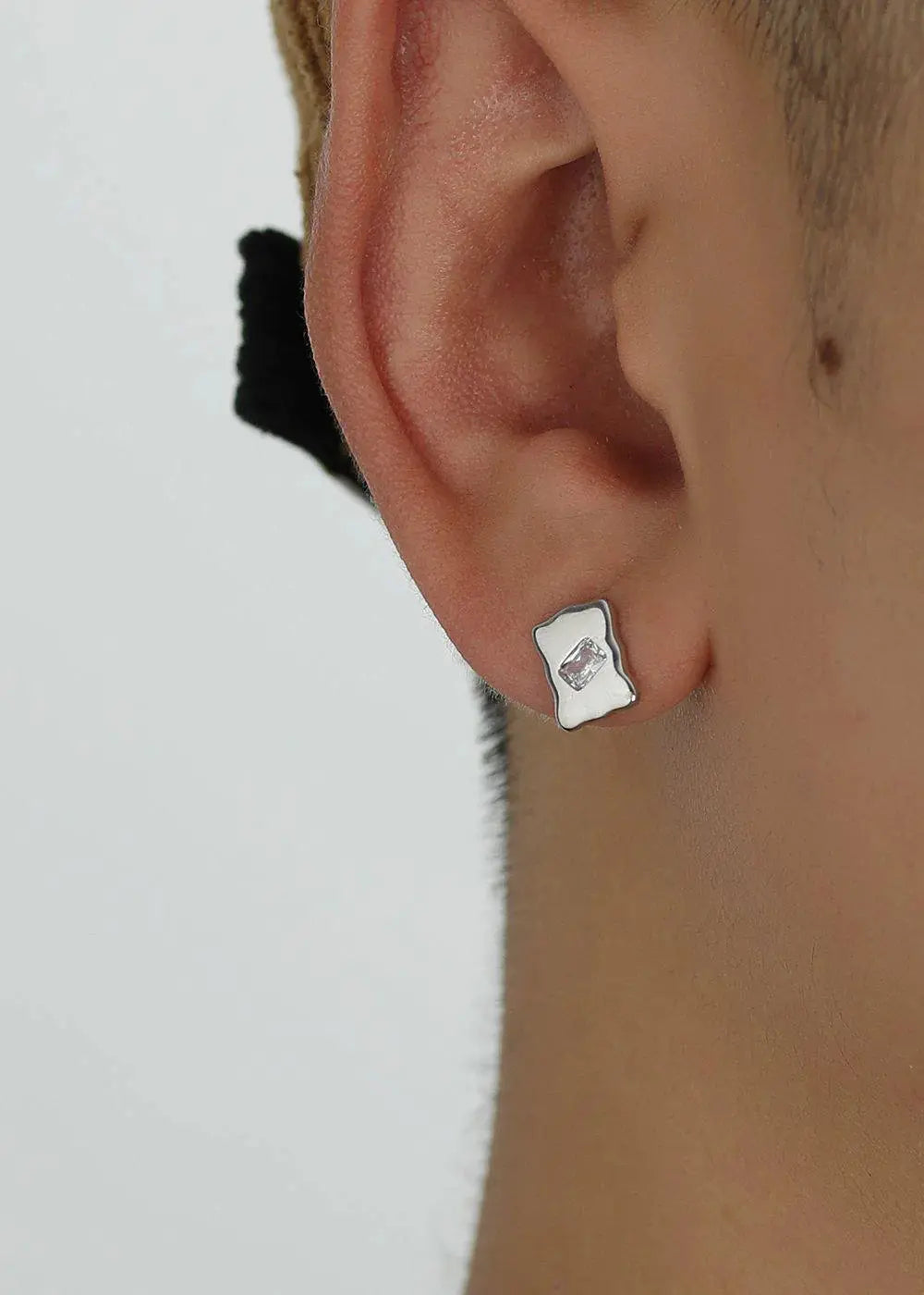 Rectangular Stud Earrings ArtsKoreanMan