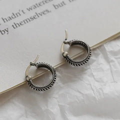 Retro Punk Hoop Earrings ArtsKoreanMan