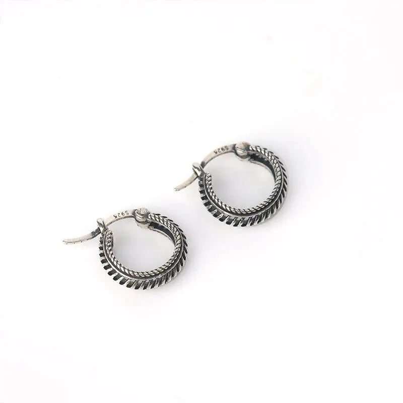 Retro Punk Hoop Earrings ArtsKoreanMan
