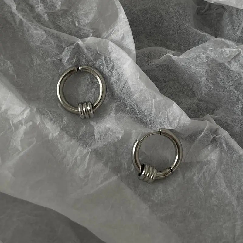 Round Hip-Hop Punk Earrings ArtsKoreanMan