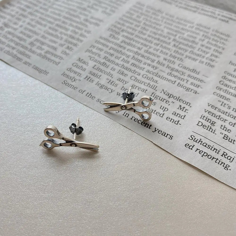 Scissors Stud Earrings ArtsKoreanMan