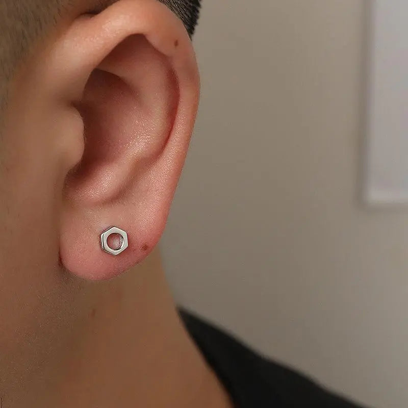 Screw Shape Stud Earrings ArtsKoreanMan